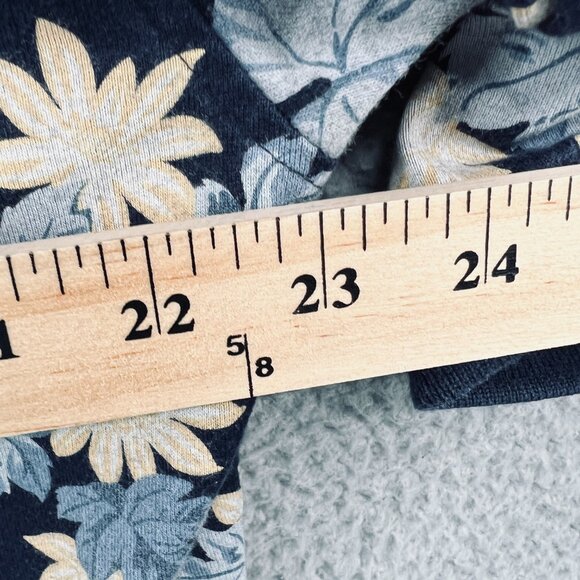 Tommy Hilfiger Golf Mens Polo Shirt Extra Large Blue Floral 100% Cotton Pullover - Picture 8 of 10